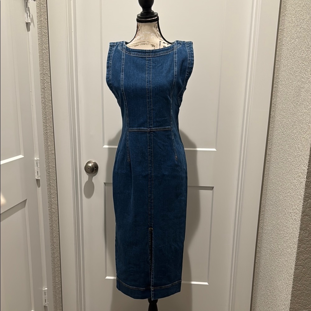 NWT Pilcro by Anthropologie Denim Midi Dress M